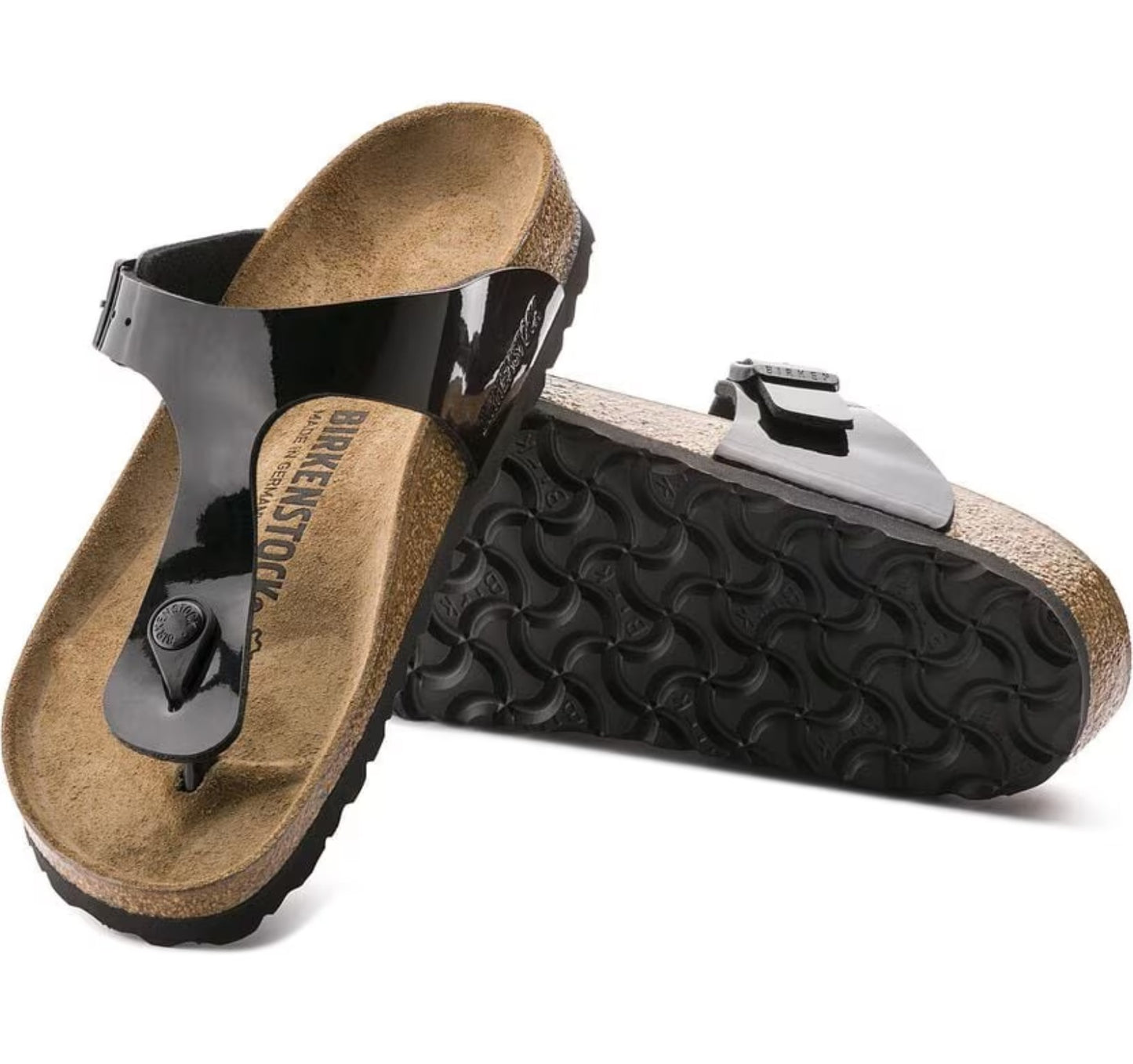 Birkenstock Gizeh Sandals Black Patent Narrow Fit