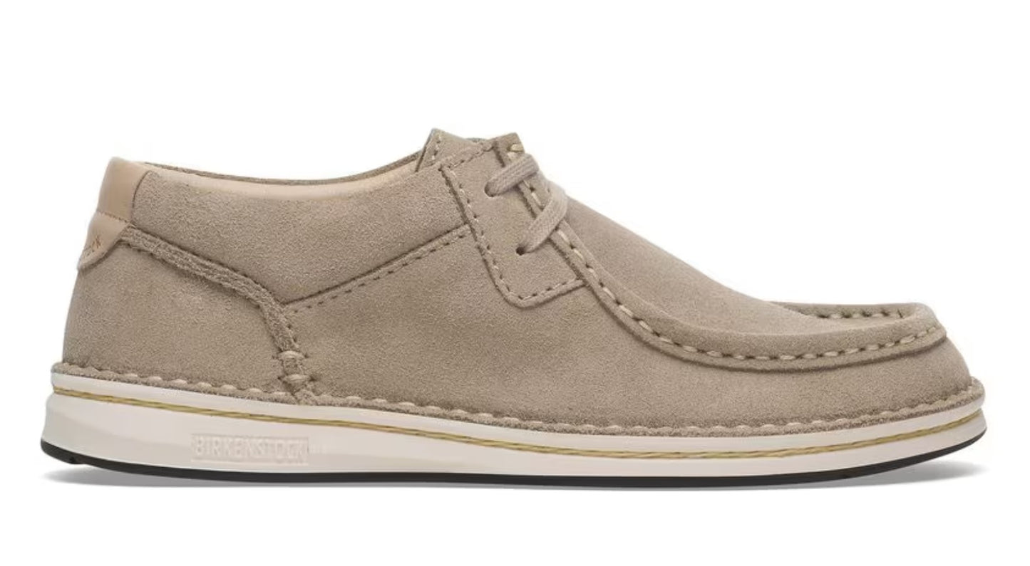Birkenstock Pasadena Suede Leather Shoes Taupe Regular Fit