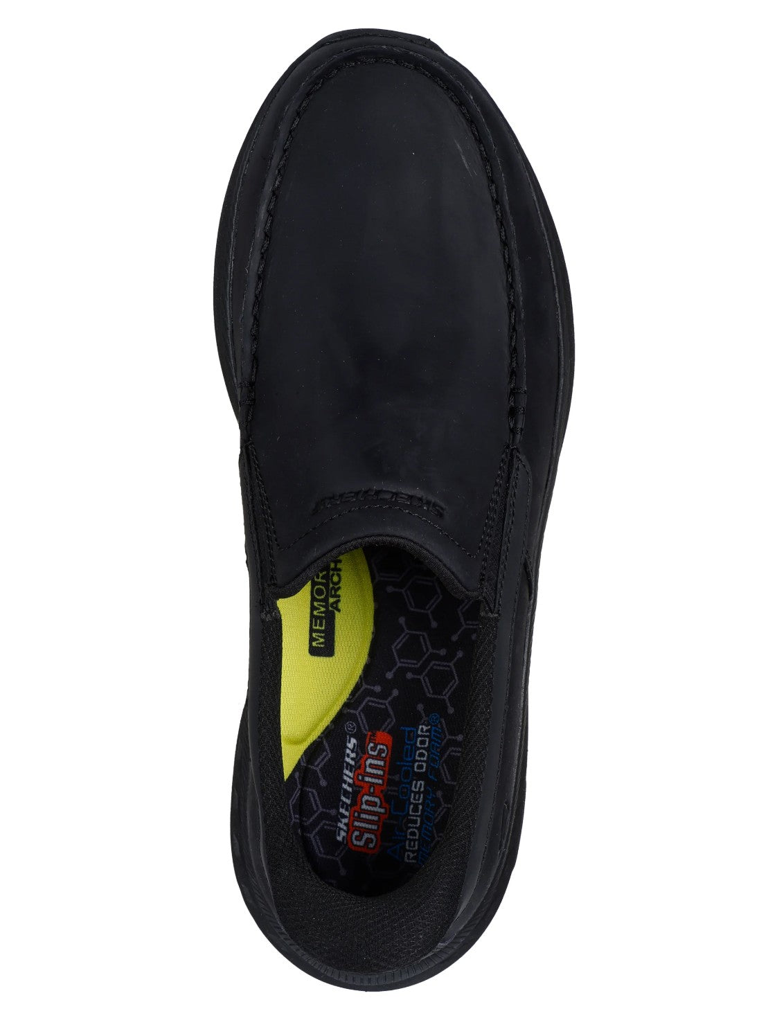 Mens Skechers Pollard Osgood Slip-Ins Relaxed Fit Memory Foam Trainers Black