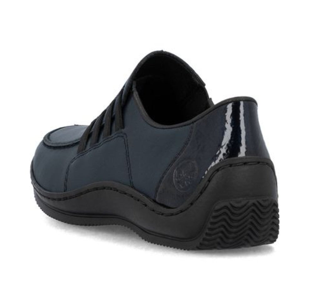 Womens Rieker Slip On Leather Shoes Navy