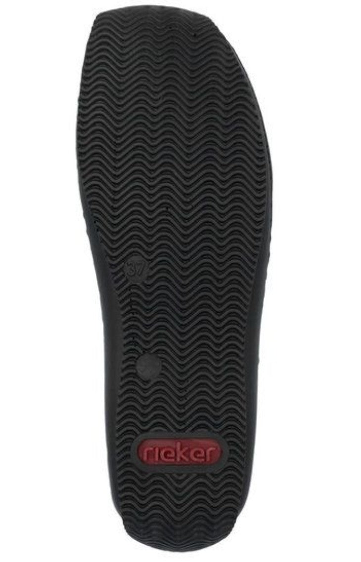 Womens Rieker Slip On Leather Shoes Navy