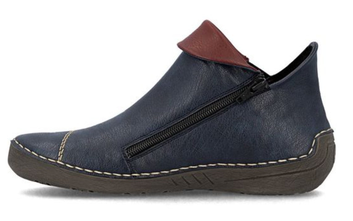 Womens Rieker Fleece Lined Boots Blue