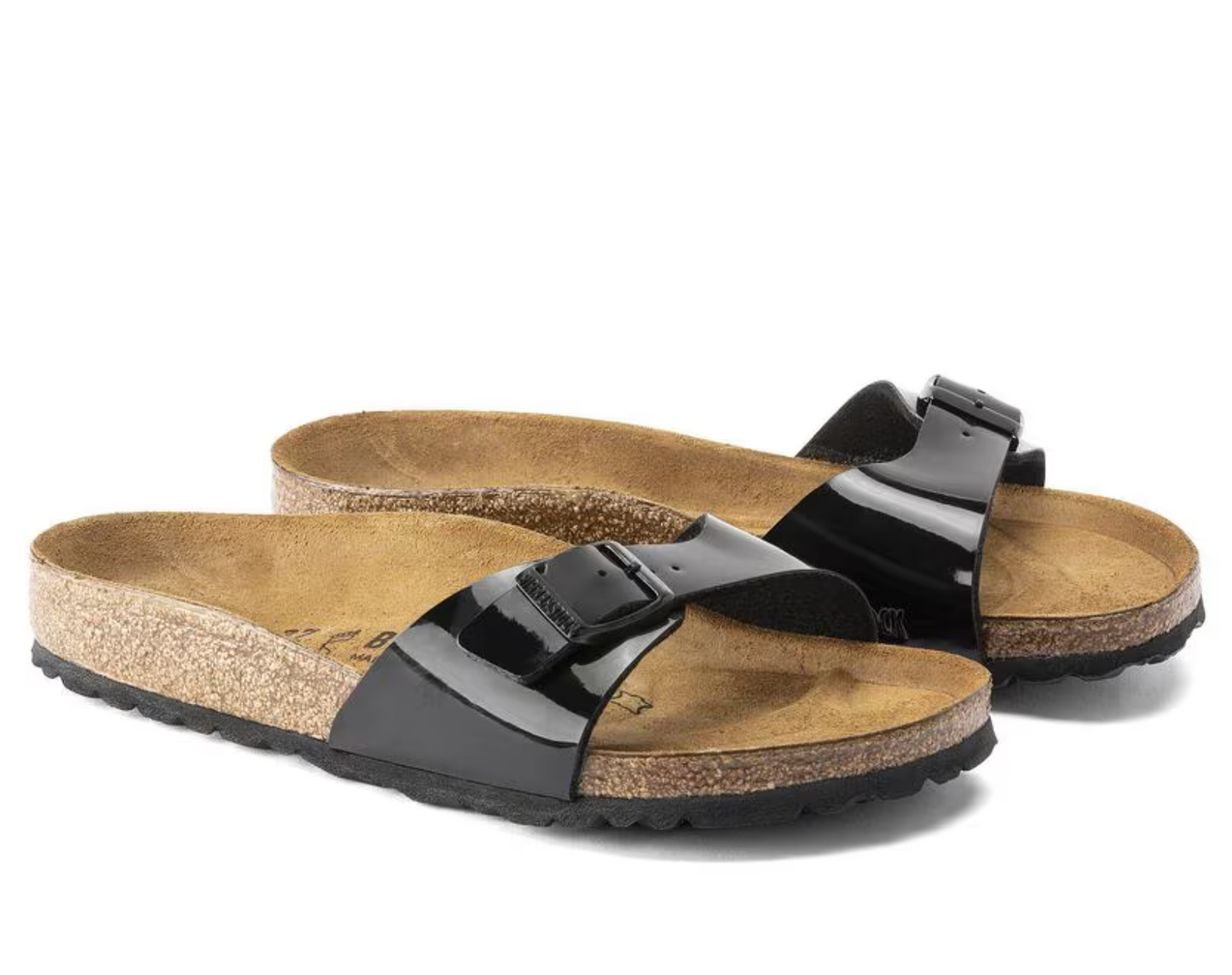 Birkenstock Madrid Sandals Patent Black Narrow Fit