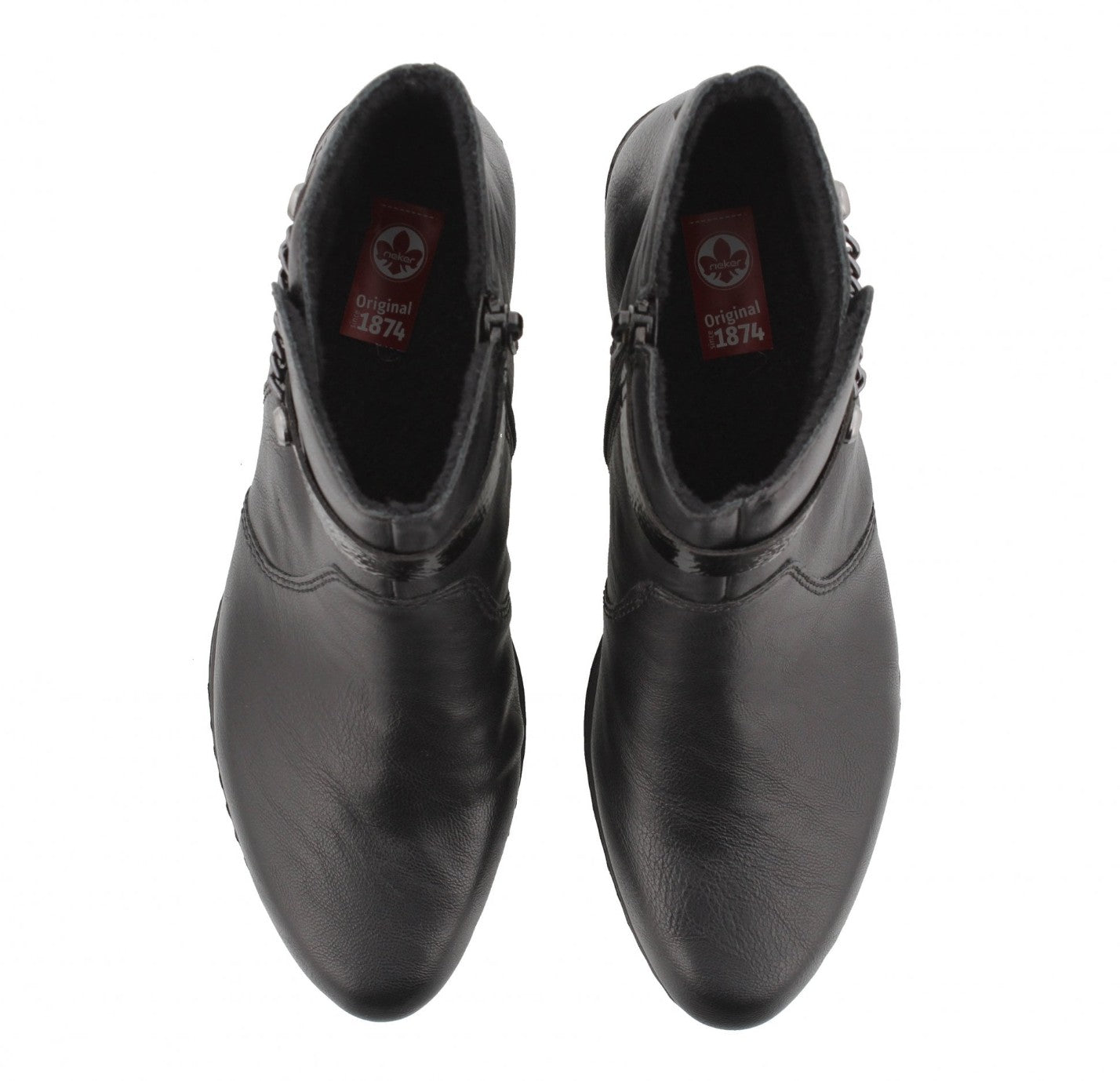 Womens Rieker Velvet Fur Lining Boots Black