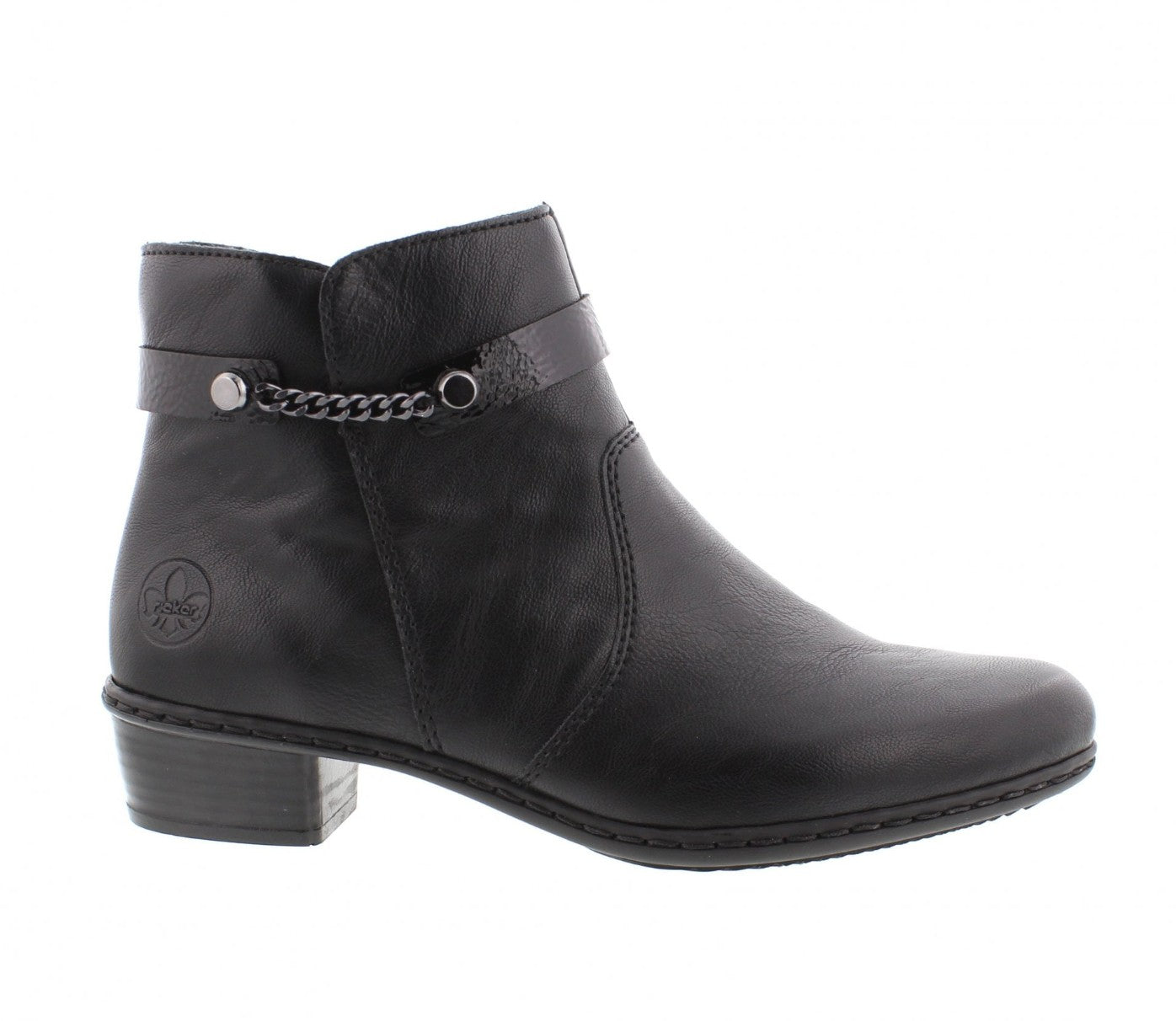 Womens Rieker Velvet Fur Lining Boots Black