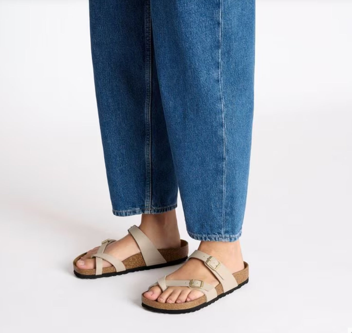 Birkenstock Mayari Birk-Flor Sandals Sandcastle Brown Narrow Fit