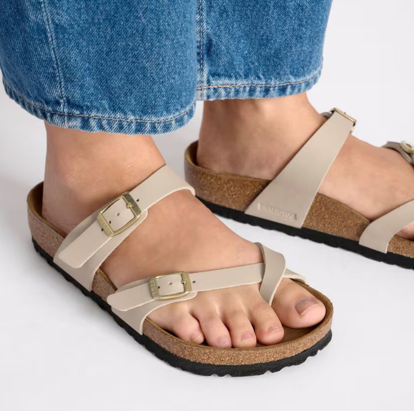 Birkenstock Mayari Birk-Flor Sandals Sandcastle Brown Narrow Fit