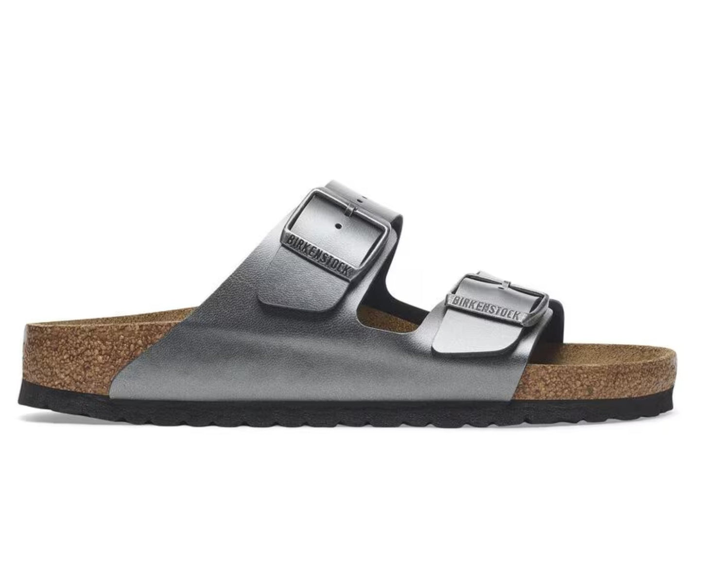 Birkenstock Arizona Two-Strap Birko-Flor Sandals Metallic Black Regular Fit