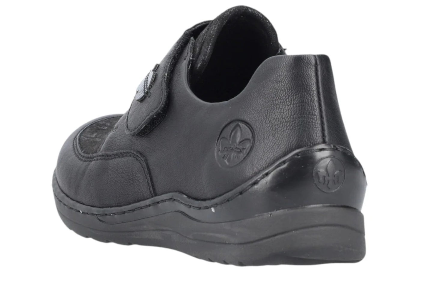 Womens Rieker Extra Wide Touch Fastening Shoes Black