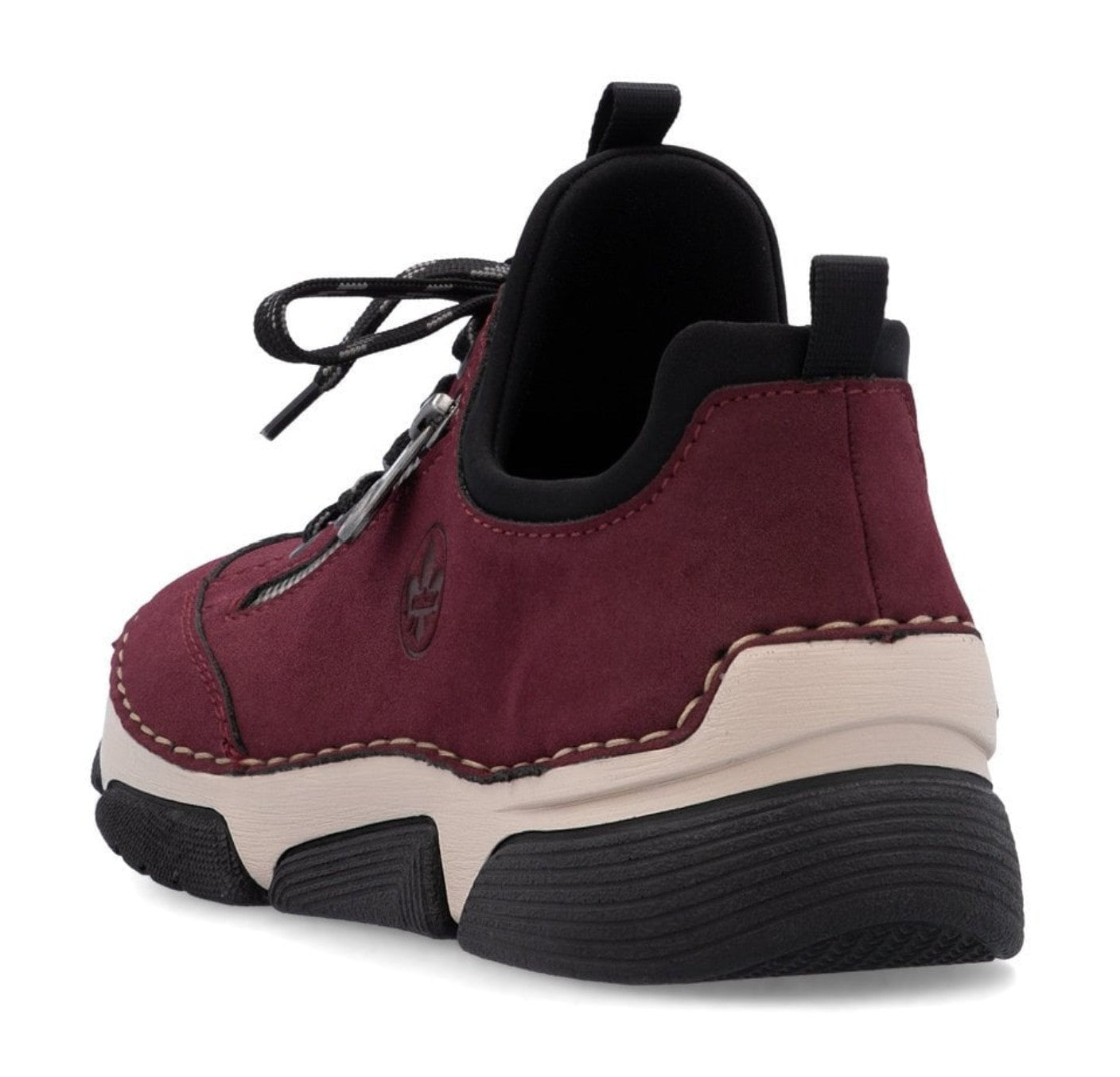 Womens Rieker Elasticated Trainer Style Shoes Red