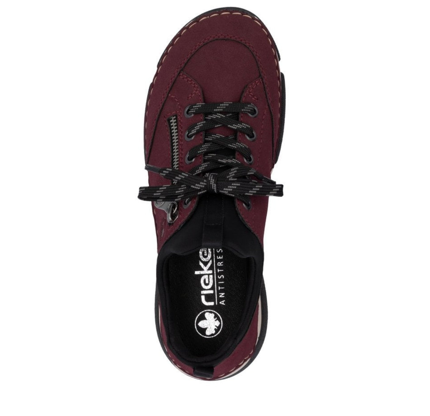 Womens Rieker Elasticated Trainer Style Shoes Red