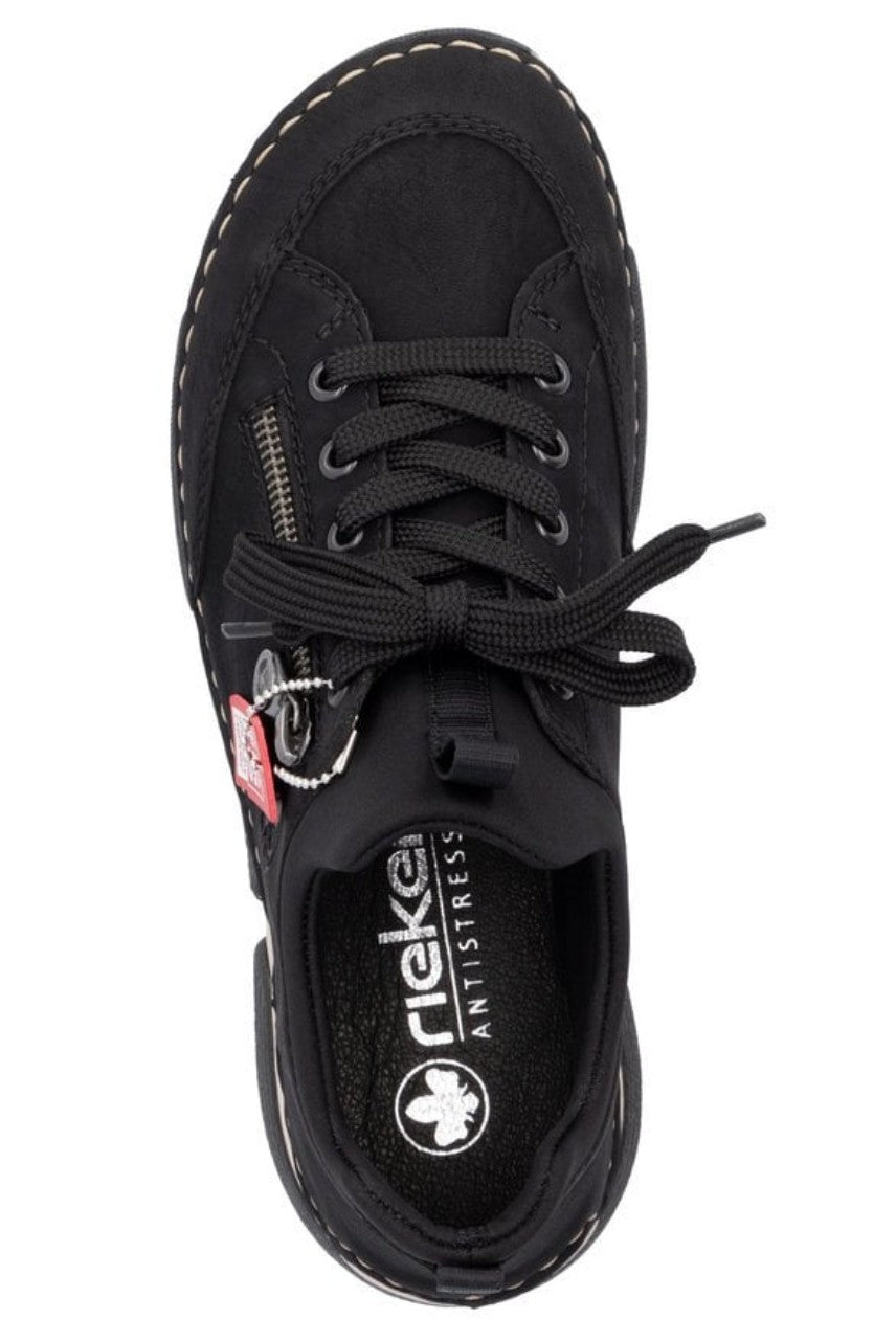 Womens Rieker Elasticated Shoes Black