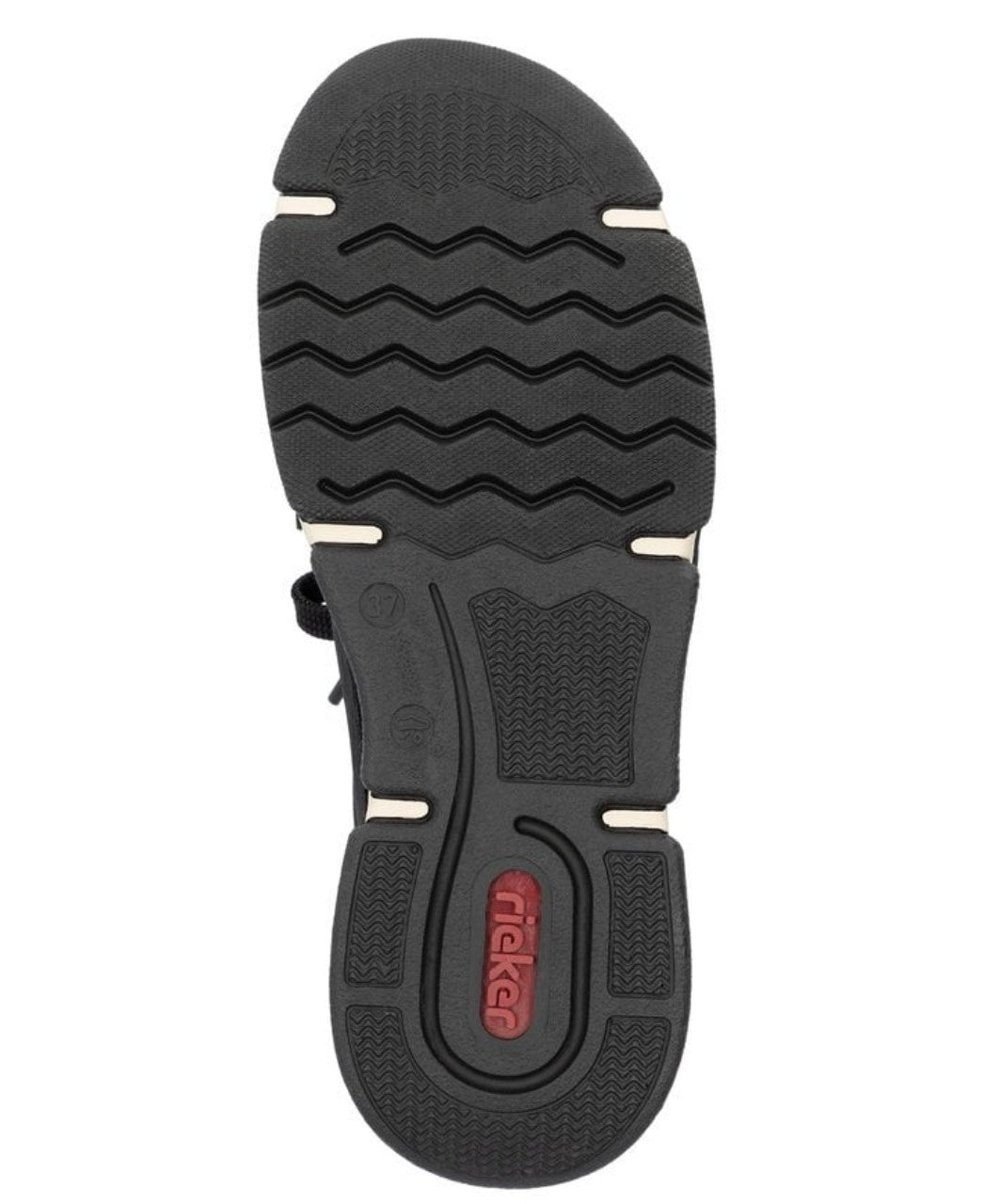 Womens Rieker Elasticated Shoes Black