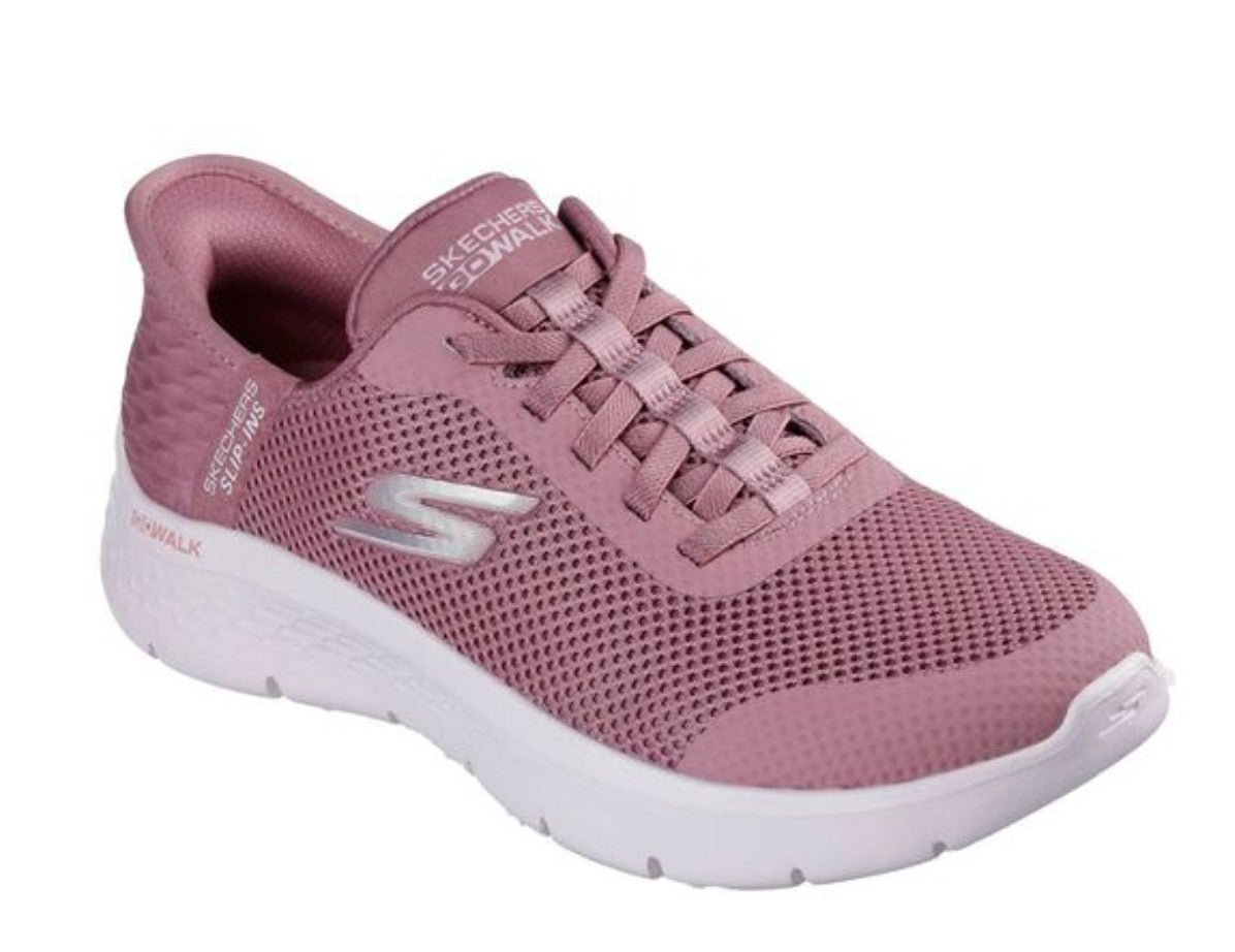 Womens Skechers Slip Ins Go Walk Flex Trainers Pink