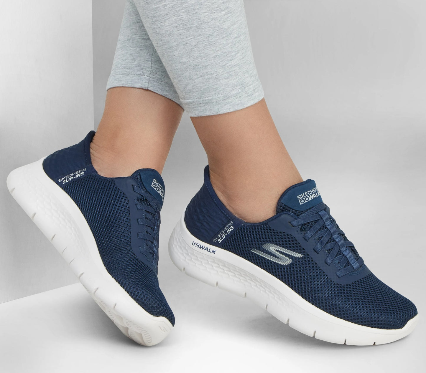 Womens Skechers Slip-ins GO WALK Flex Grand Entry Trainers Navy