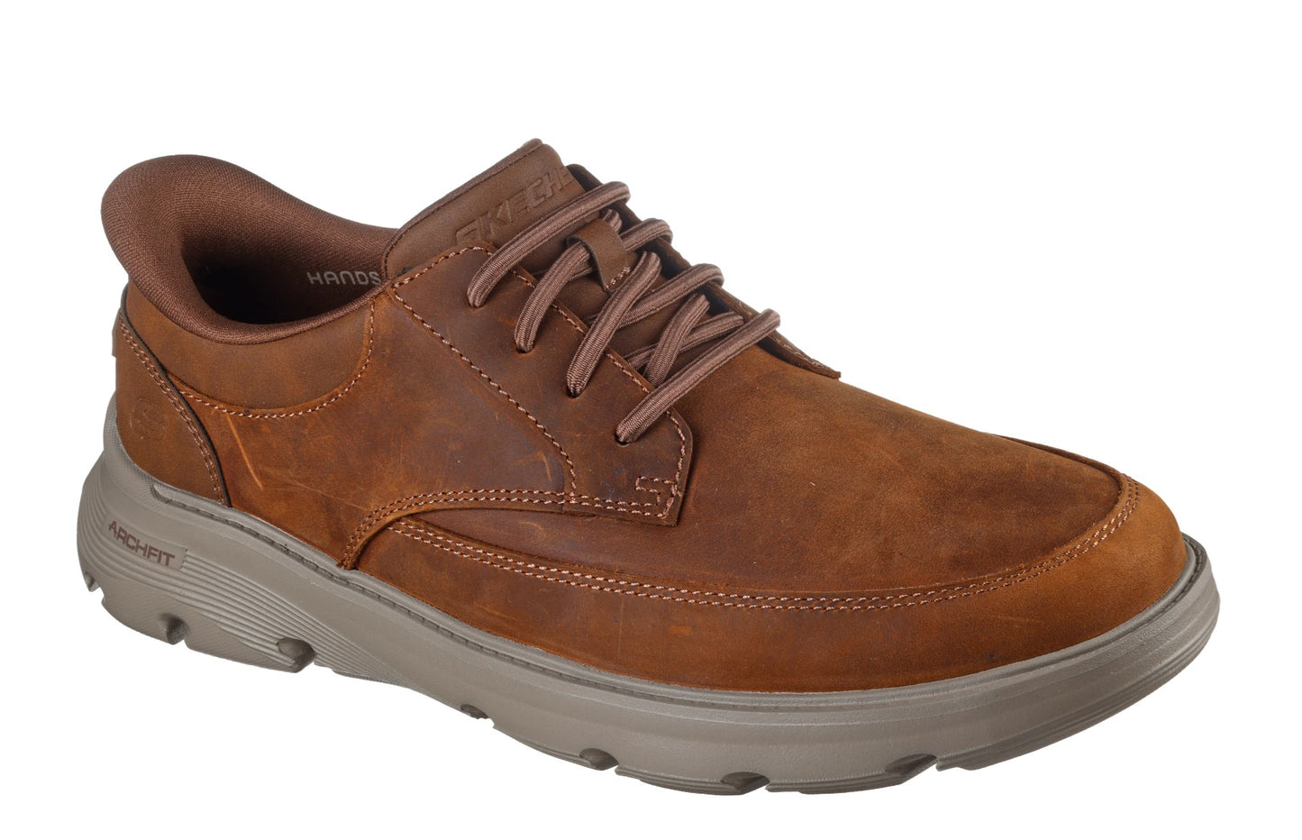 Mens Skechers Slip In Garza Rowan Relaxed Fit Shoes Brown