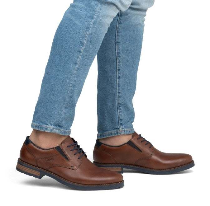 Mens Rieker Elasticated Shoes Brown