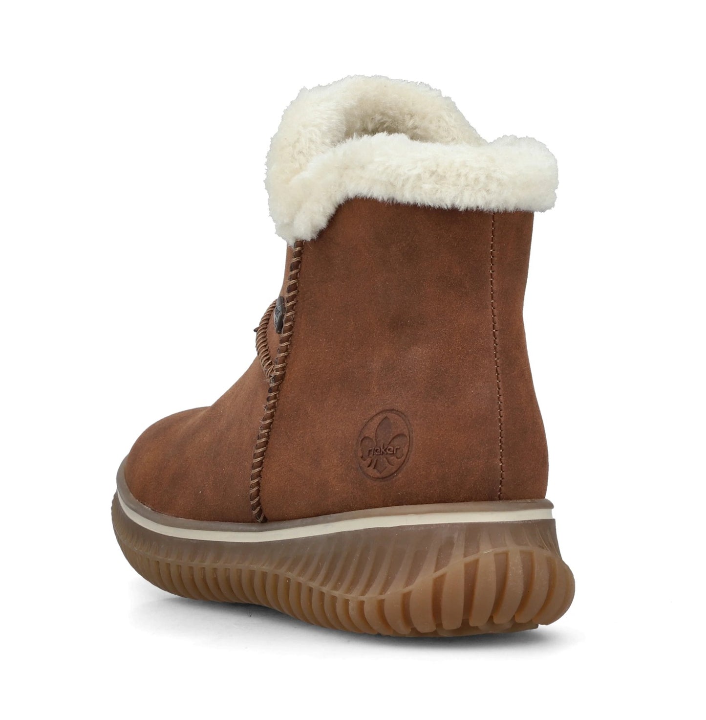 Womens Rieker Lined Ankle Boots Brown