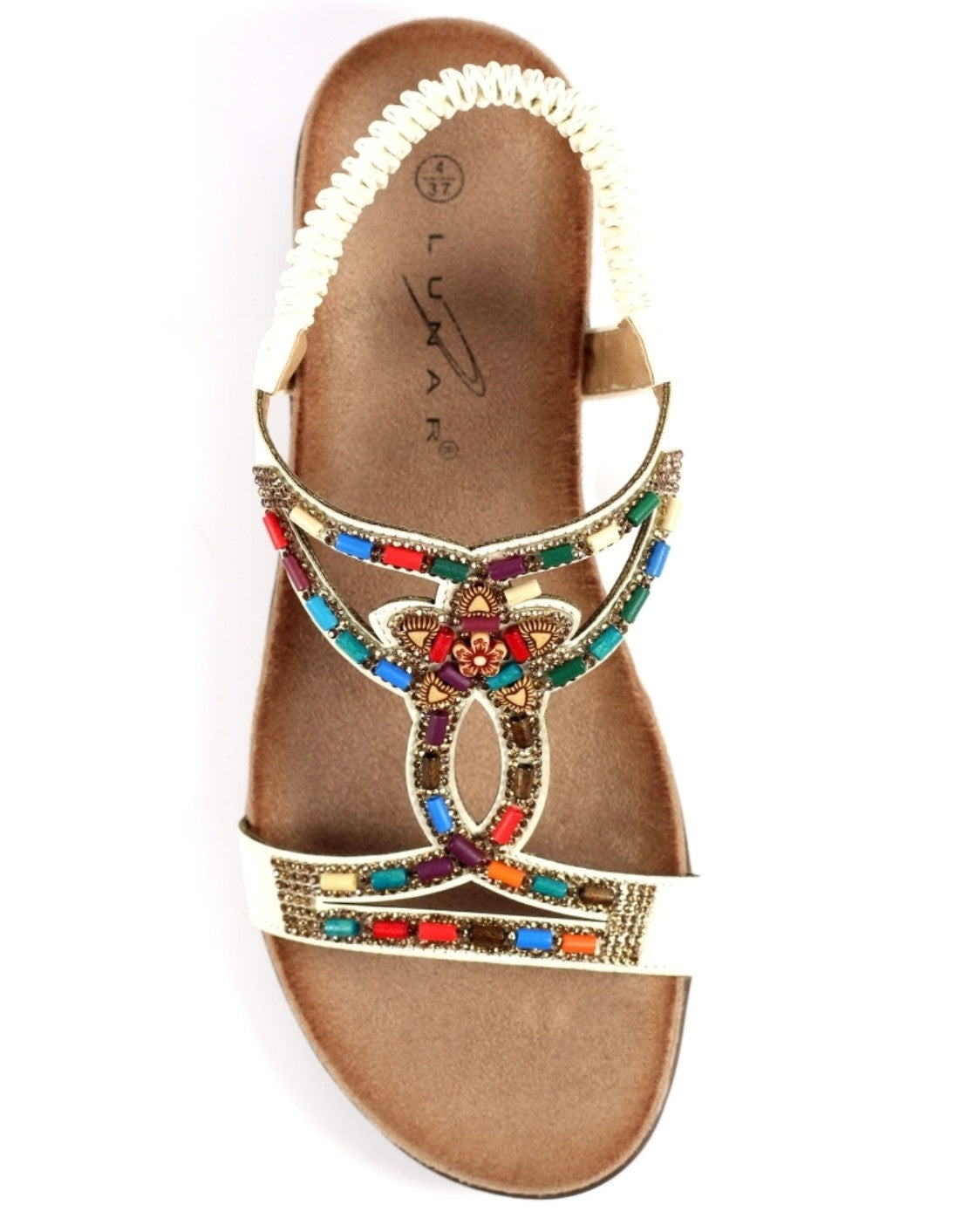 Womens Lunar Mariella Open Toe Sandals White