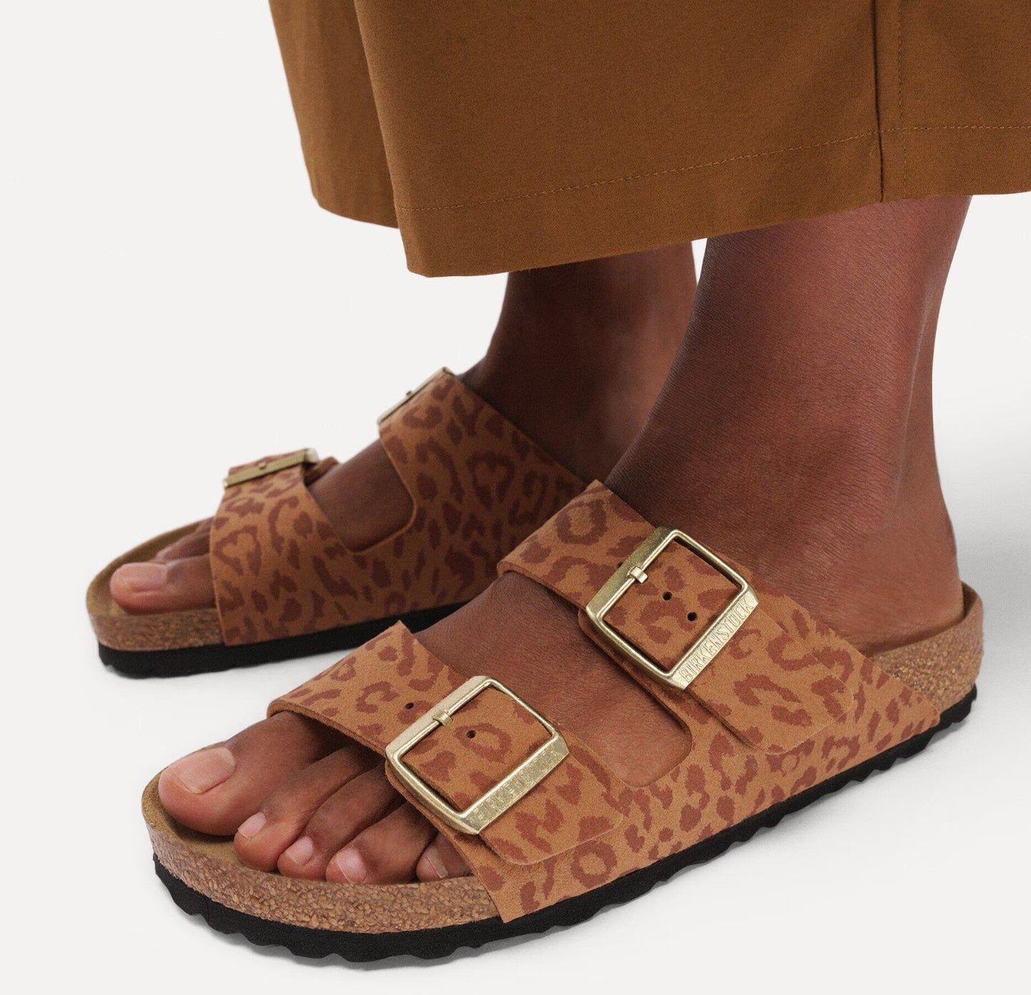 Birkenstock Arizona Synthetics Women Sandals Leo Pecan Regular Fit