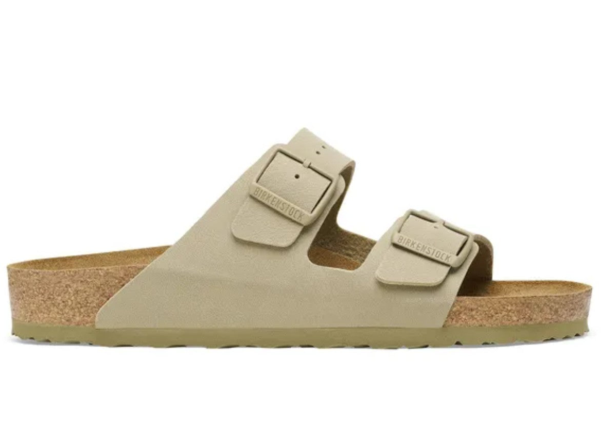 Birkenstock Arizona Birko-Flor Sandals Faded Khaki Regular Fit