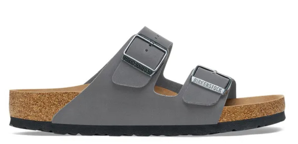 Birkenstock Arizona Birko-Flor Vegan Nubuck Sandals Concrete Grey Regular Fit