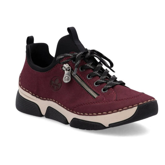 Womens Rieker Elasticated Shoes Red brookfield comfort