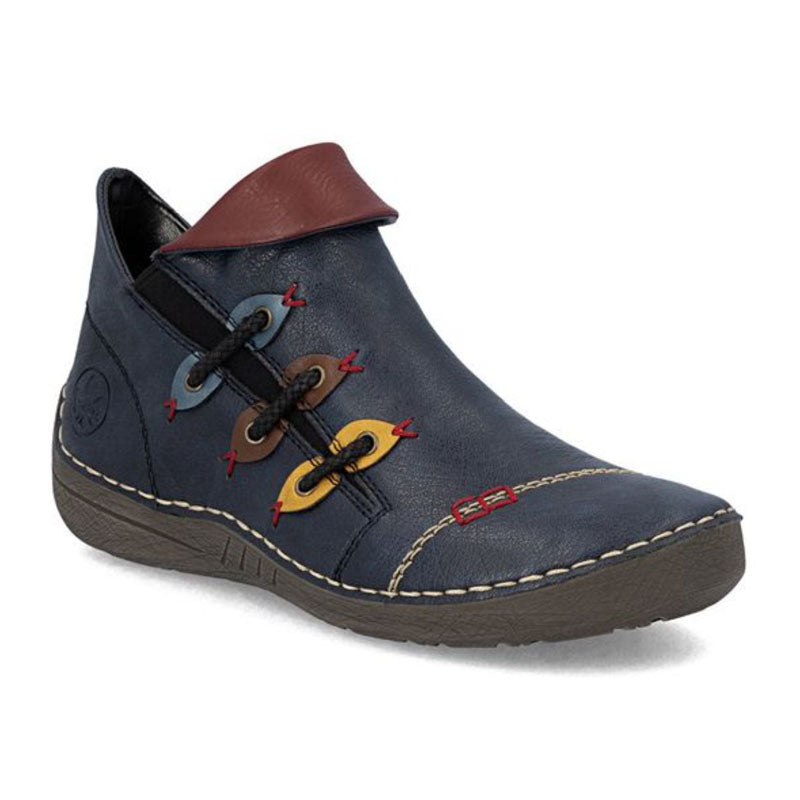 Womens Rieker Fleece Lined Boots Blue brookfield comfort