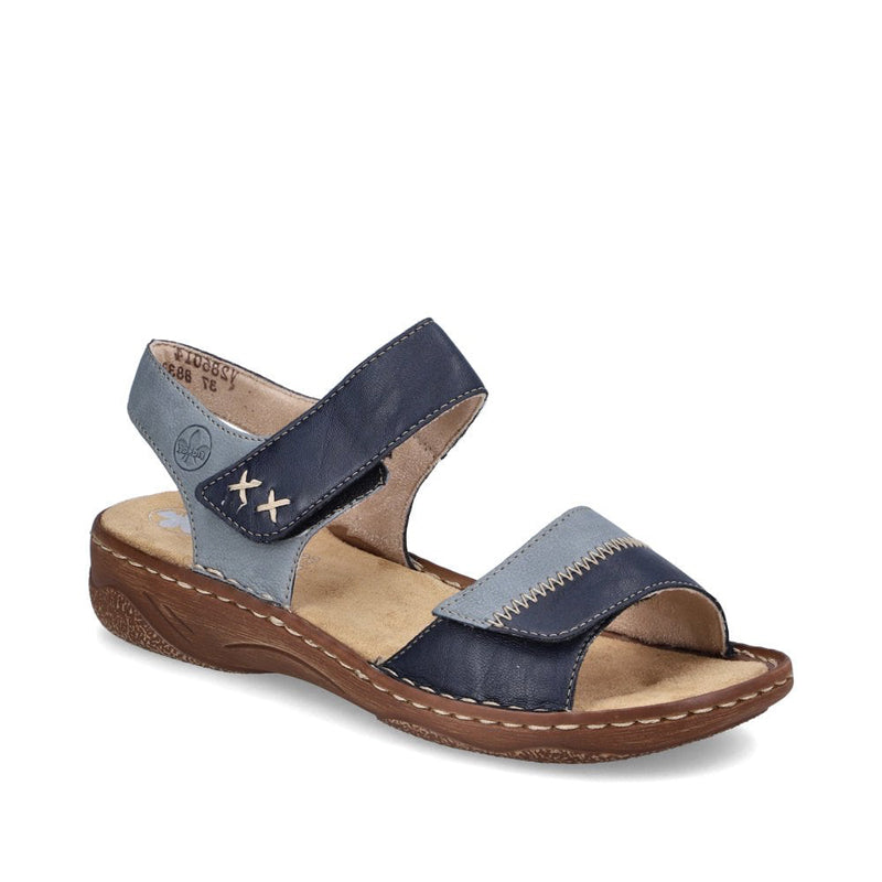 Womens Rieker Hook and Loop Sandals Blue