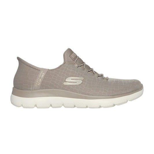Womens Skechers Slip Ins Summits Vegan Classy Night Trainers Taupe brookfield comfort
