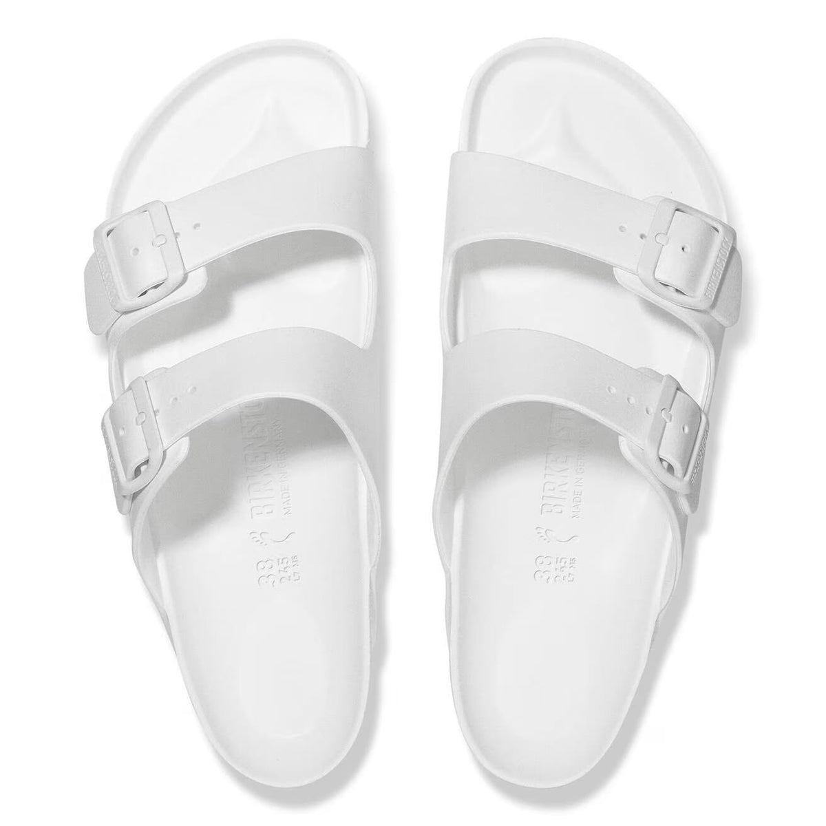 Birkenstock Arizona EVA Sandals White Narrow Fit – top view