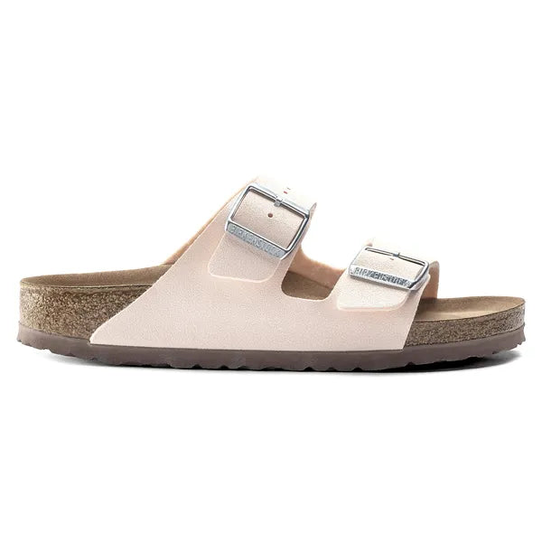 Birkenstock Arizona Two-Strap Birko-Flor Sandals Vegan Light Rose Narrow Fit
