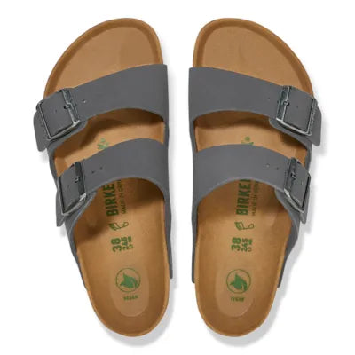 Birkenstock Arizona Birko-Flor Vegan Nubuck Unisex Sandals Concrete Grey Narrow Fit
