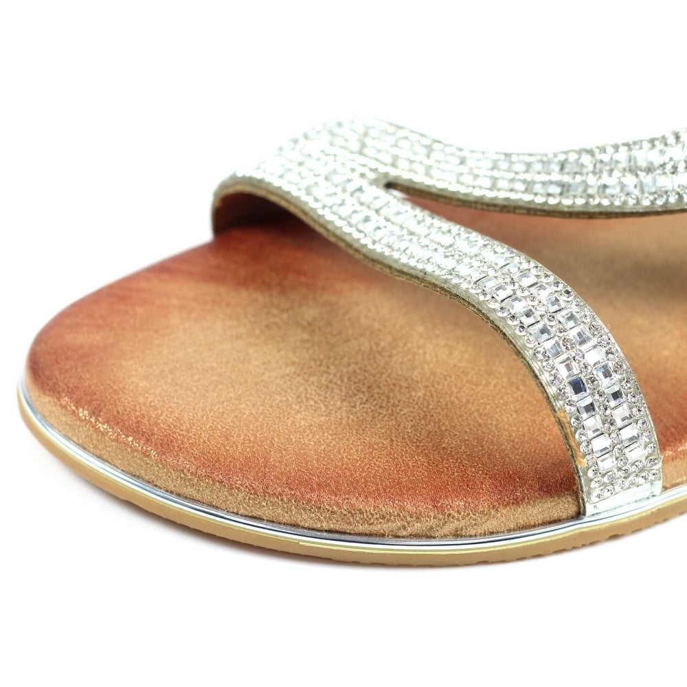 Womens Lunar Blaise Open Toe Strap Sandals Silver