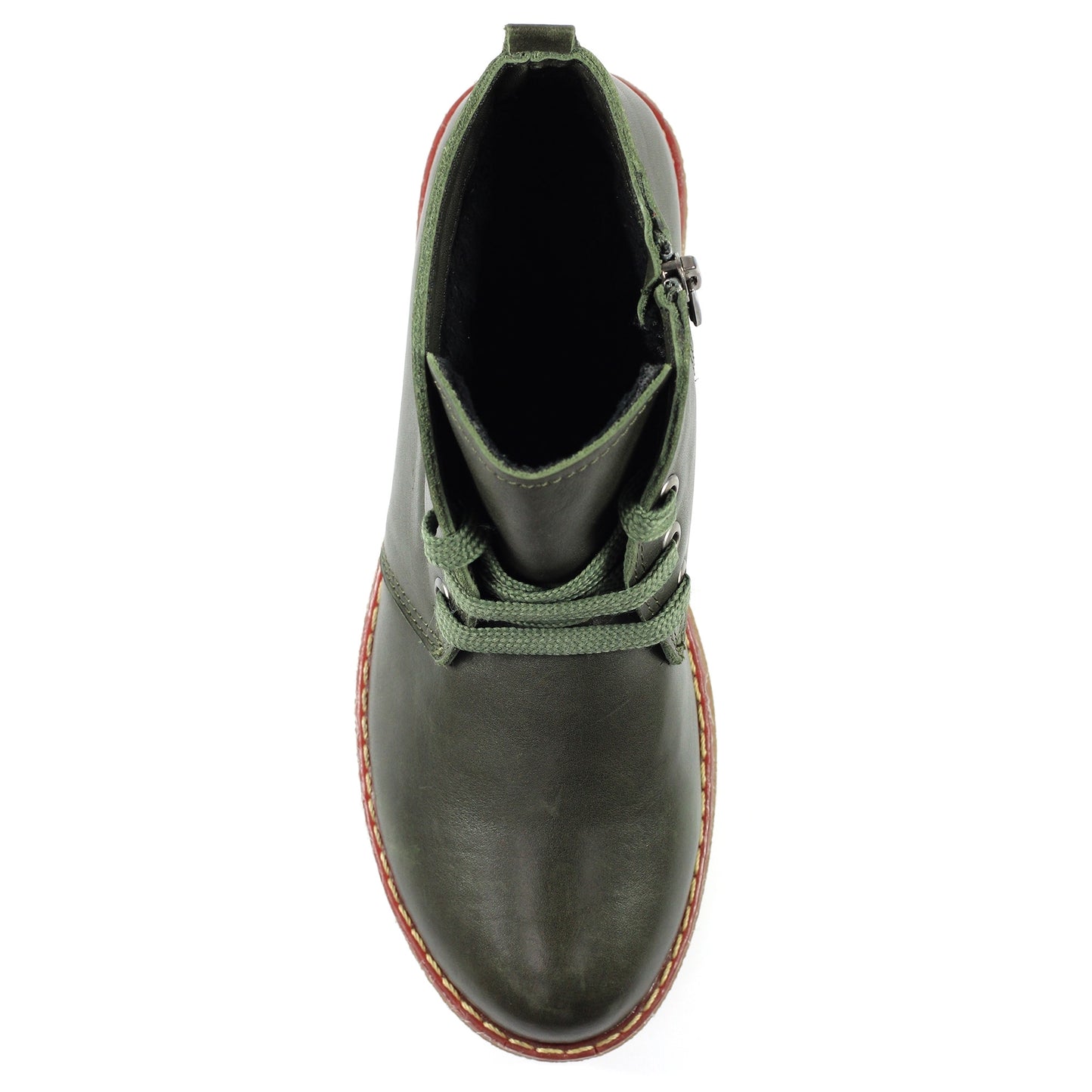 Womens Lunar Leather Ankle Boots Green