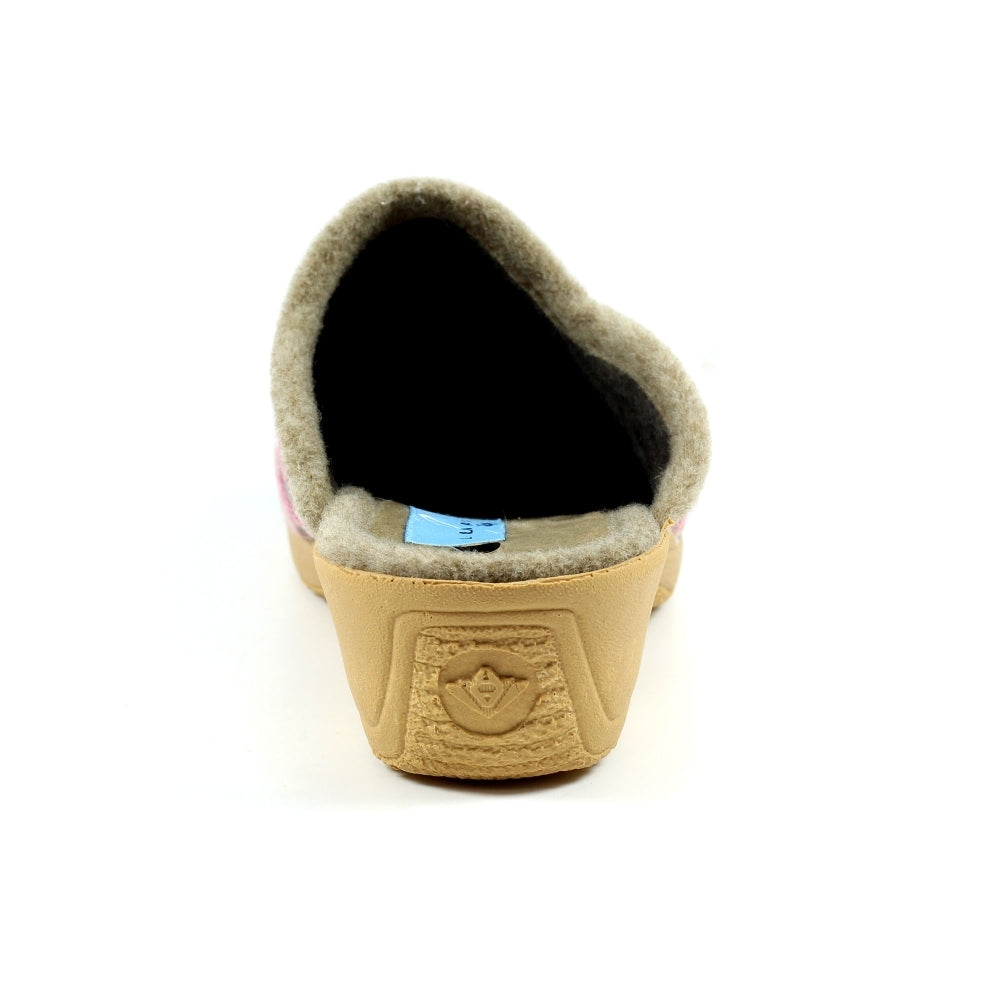 Womens Lunar Wedge Slippers Grey