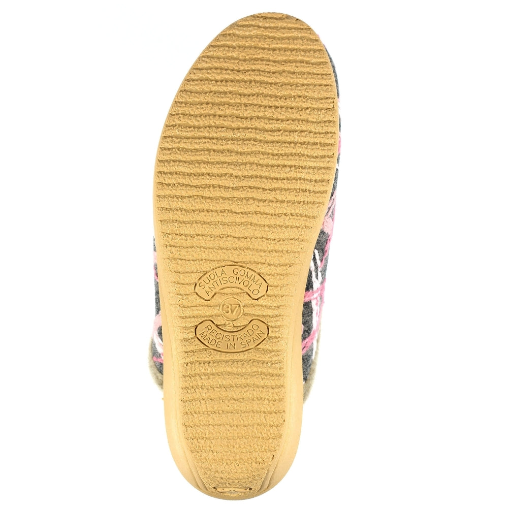 Womens Lunar Wedge Slippers Grey