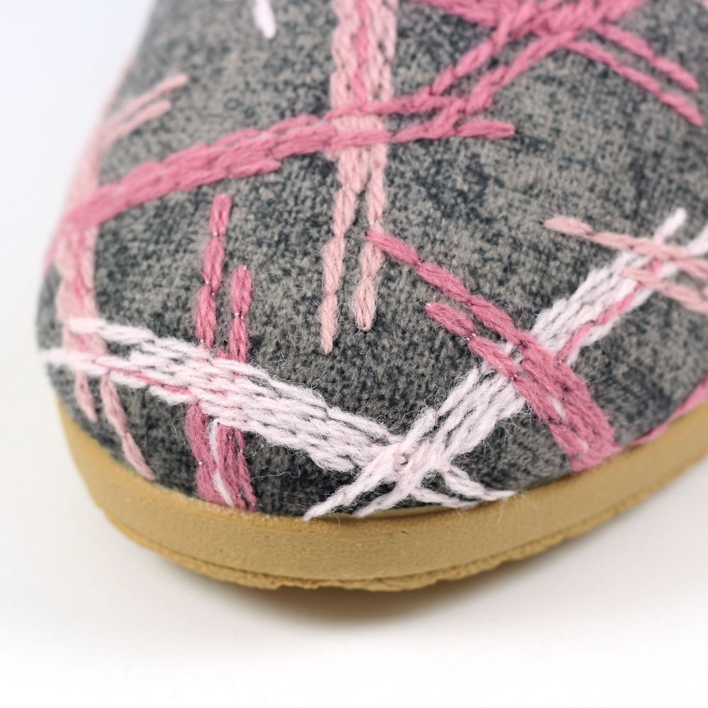 Womens Lunar Wedge Slippers Grey