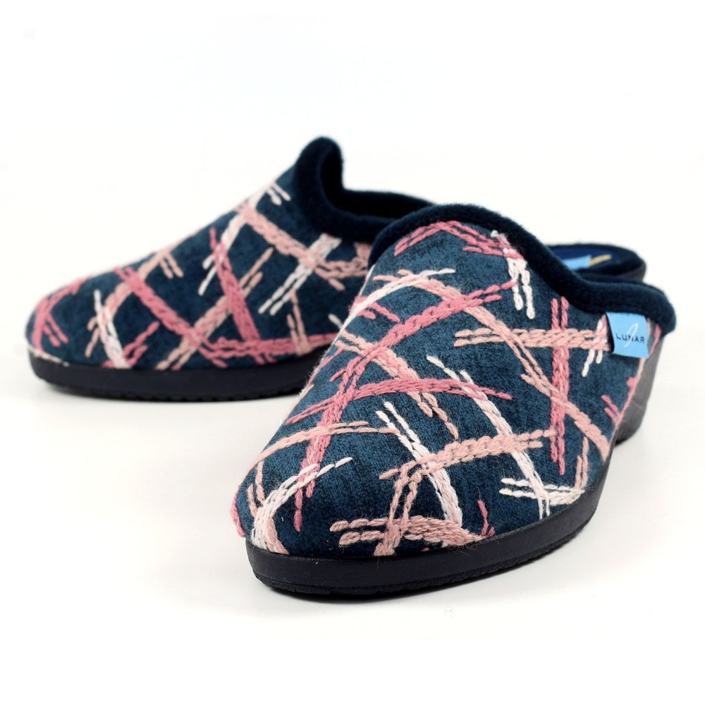 Womens Lunar Wedge Slippers Blue