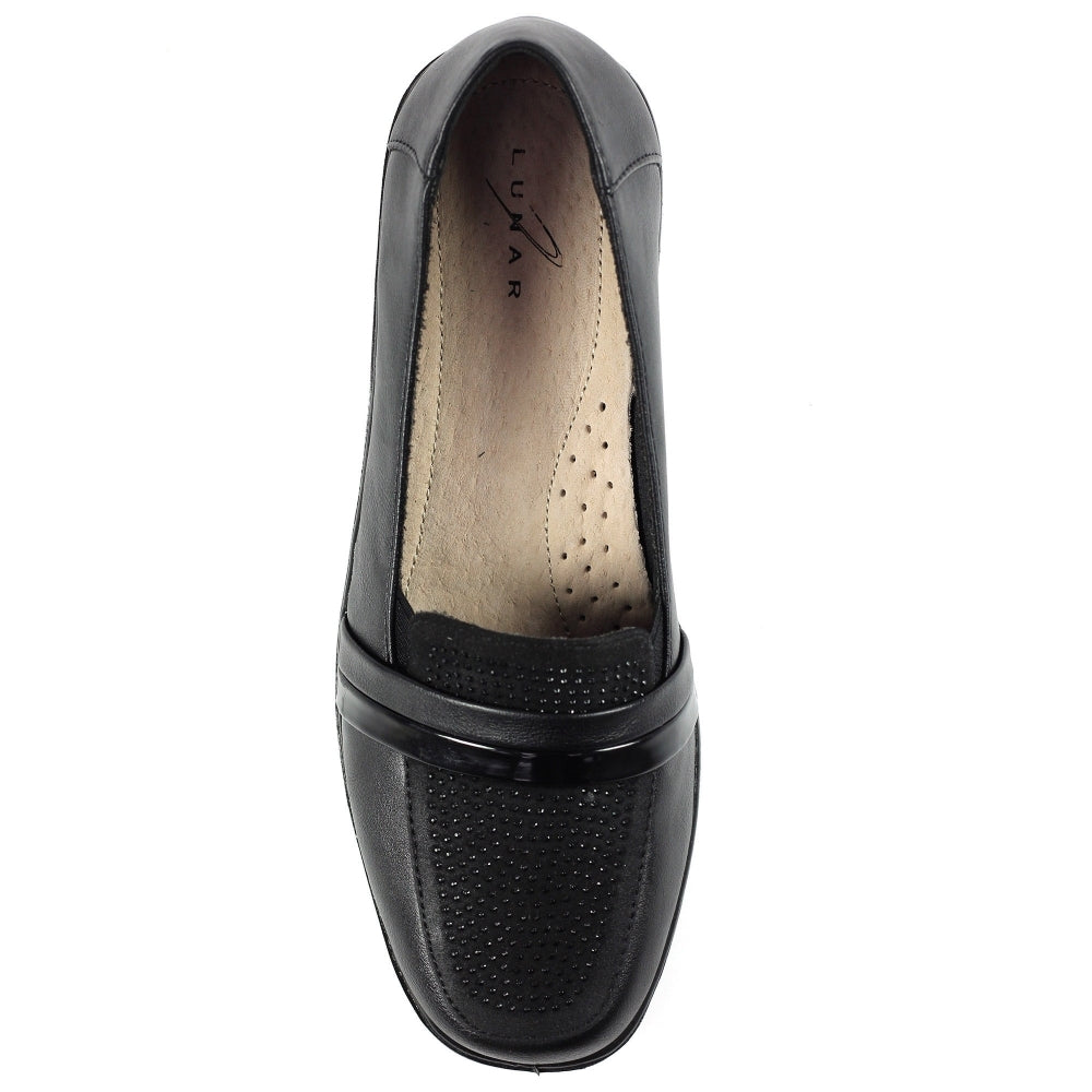 Womens Lunar Comfort Wedge Shoes Black