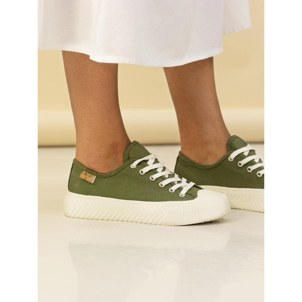 Womens Lunar Jayne II khaki trainer