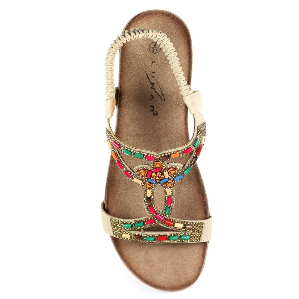 Womens Lunar Mariella Open Toe Sandals Beige