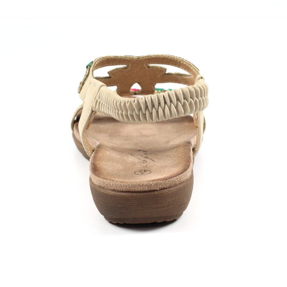 Womens Lunar Mariella Open Toe Sandals Beige
