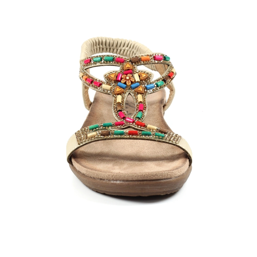 Womens Lunar Mariella Open Toe Sandals Beige