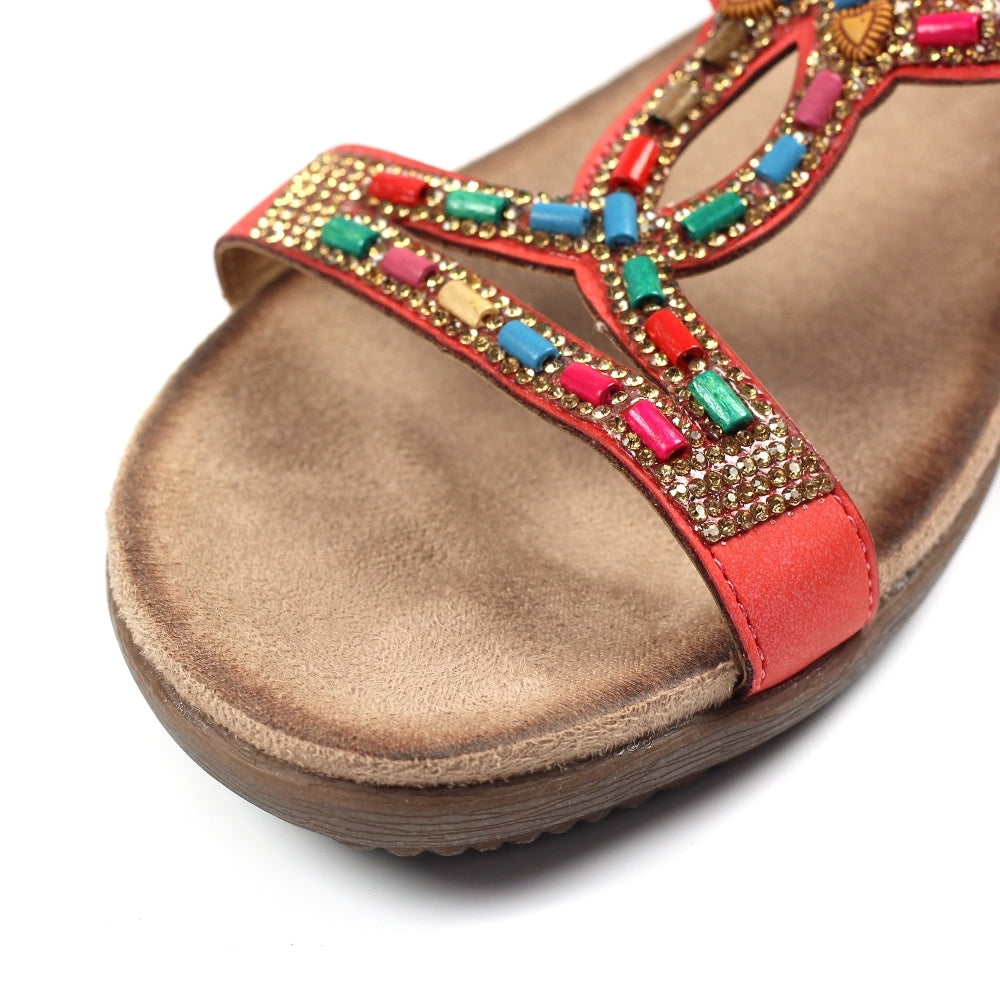 Womens Lunar Mariella Open Toe Sandals Orange