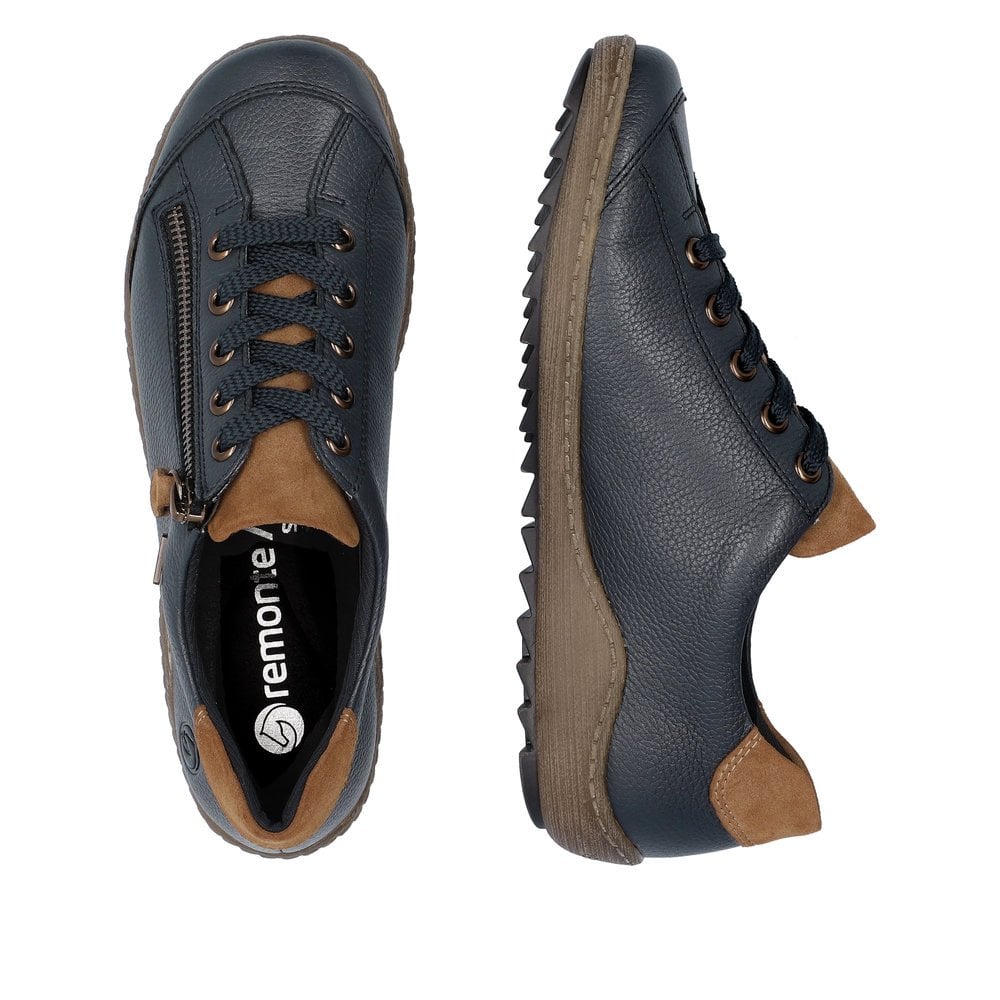 Womens Remonte Zip Shoes Blue