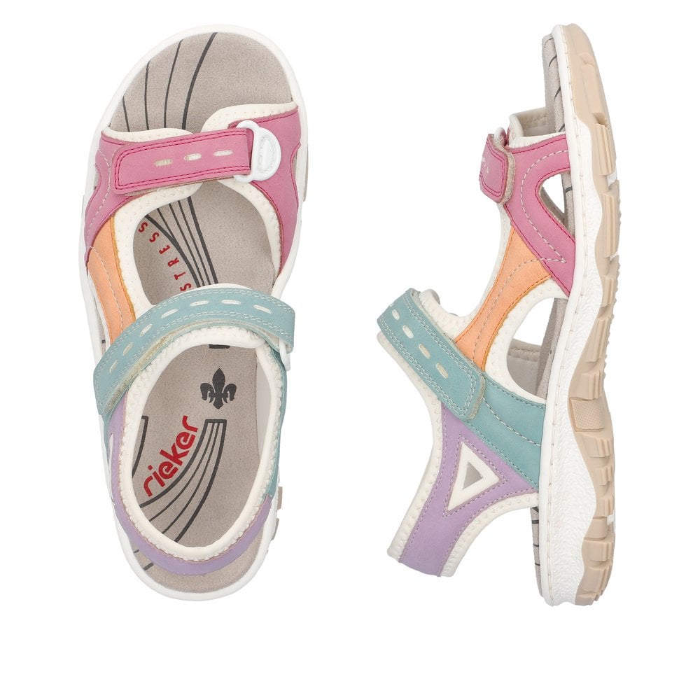 Womens Rieker Hook and Loop Active Sandals Multi