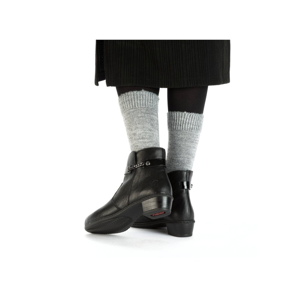 Womens Rieker Fleece Lining Boots Black