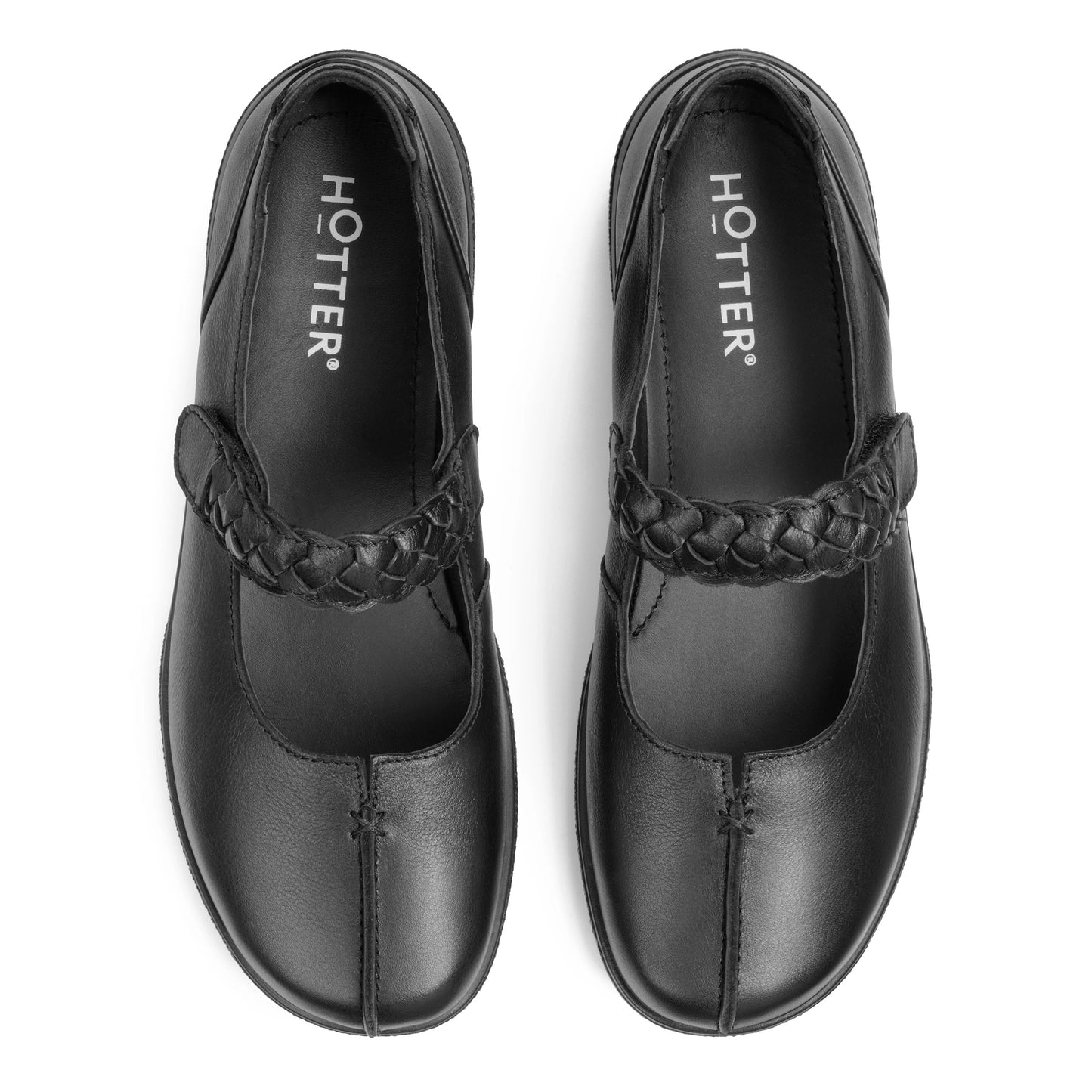Womens Hotter Shake II Shoes Mary Jane Standard and Wide Fit Black