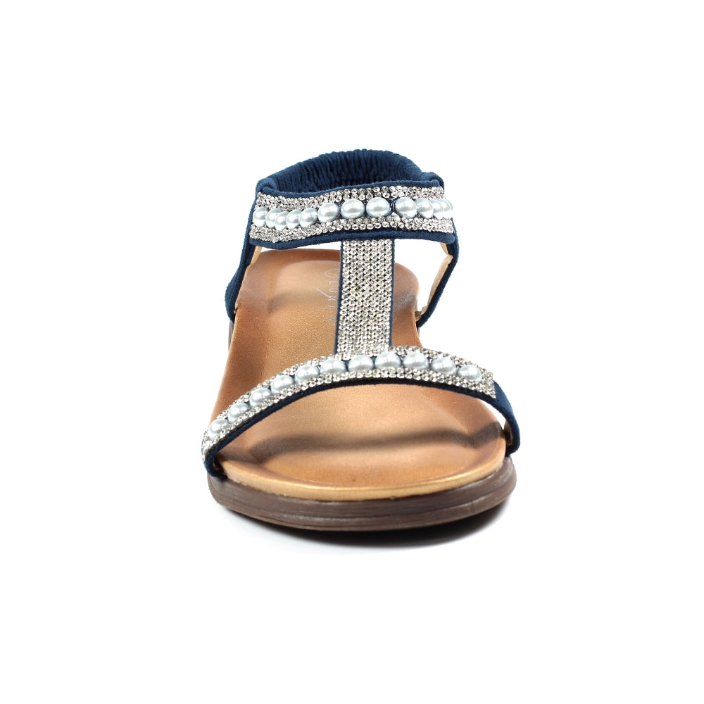 Womens Lunar Tancy Pearl Sandals Blue